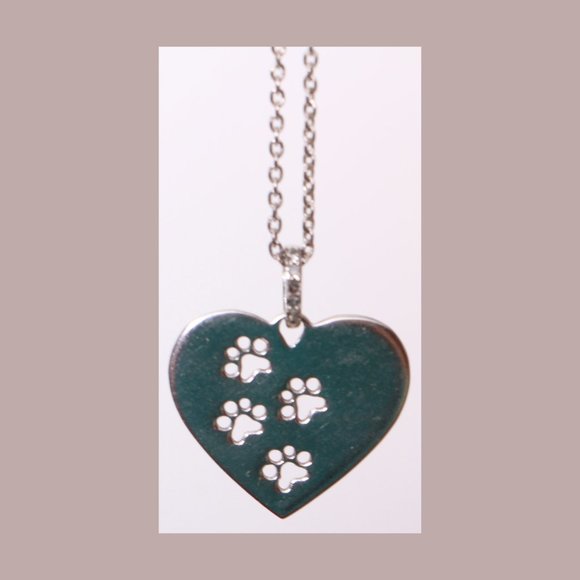ASPCA Sterling Silver Paw Heart Necklace - Picture 1 of 7
